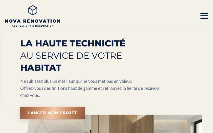 Aperçu du site Déco & Agencement — template aménagement intérieur